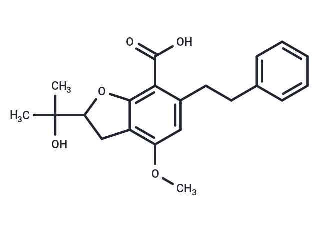 2-(2-hydroxypropan-2-yl)-4-methoxy-6-(2-phenylethyl)-2,3-dihydro-1-benzofuran-7-carboxylic acid
