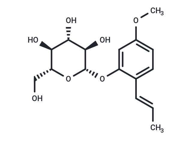 (2R,3S,4S,5R,6S)-2-(hydroxymethyl)-6-{5-methoxy-2-[(1E)-prop-1-en-1-yl]phenoxy}oxane-3,4,5-triol