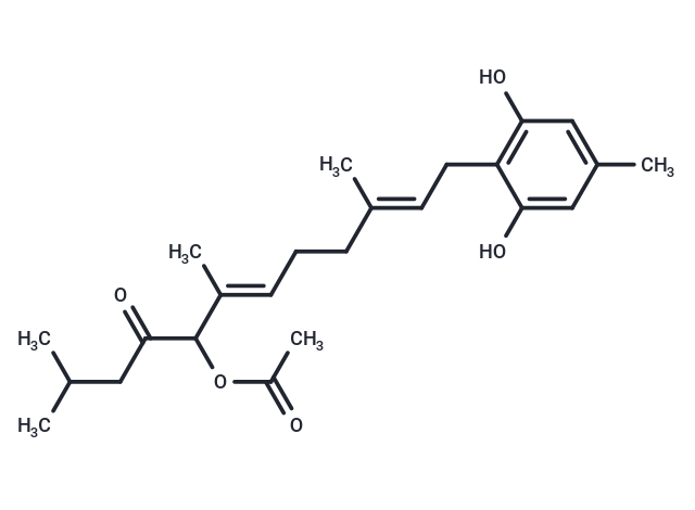 (6E,10E)-12-(2,6-dihydroxy-4-methylphenyl)-2,6,10-trimethyl-4-oxododeca-6,10-dien-5-yl acetate