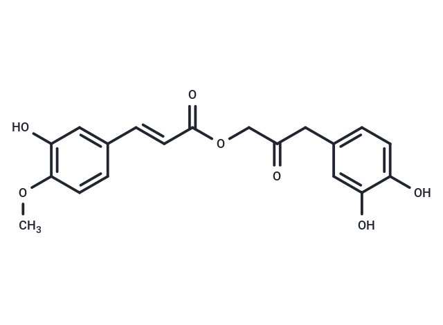 3-(3,4-dihydroxyphenyl)-2-oxopropyl (2E)-3-(3-hydroxy-4-methoxyphenyl)prop-2-enoate