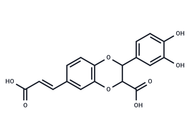 7-[carboxyeth-1-en-1-yl]-3-(3,4-dihydroxyphenyl)-2,3-dihydro-1,4-benzodioxine-2-carboxylic acid