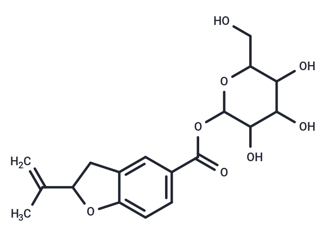 3,4,5-trihydroxy-6-(hydroxymethyl)oxan-2-yl 2-(prop-1-en-2-yl)-dihydro-1-benzofuran-5-carboxylate