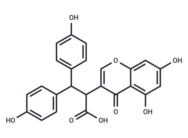 2-(5,7-dihydroxy-4-oxo-4H-chromen-3-yl)-3,3-bis(4-hydroxyphenyl)propanoic acid
