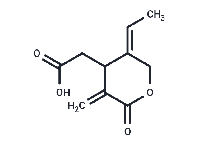2-[(5Z)-5-ethylidene-3-methylidene-2-oxooxan-4-yl]acetic acid