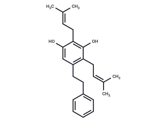 2,4-bis(3-methylbut-2-en-1-yl)-5-(2-phenylethyl)benzene-1,3-diol
