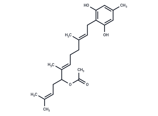 (6E,10E)-12-(2,6-dihydroxy-4-methylphenyl)-2,6,10-trimethyldodeca-2,6,10-trien-5-yl acetate