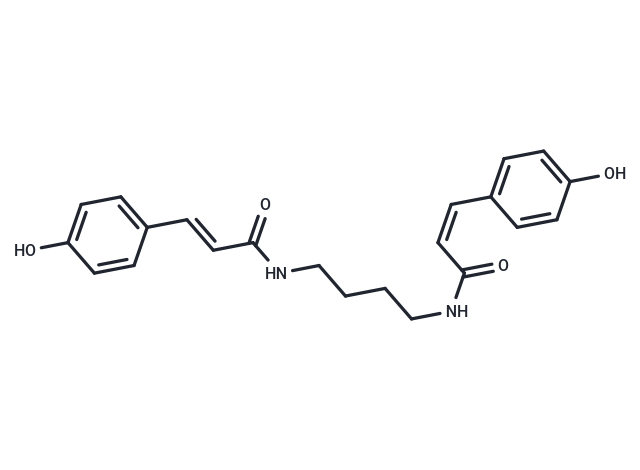 (2Z)-3-(4-hydroxyphenyl)-N-{4-[(2E)-3-(4-hydroxyphenyl)prop-2-enamido]butyl}prop-2-enamide