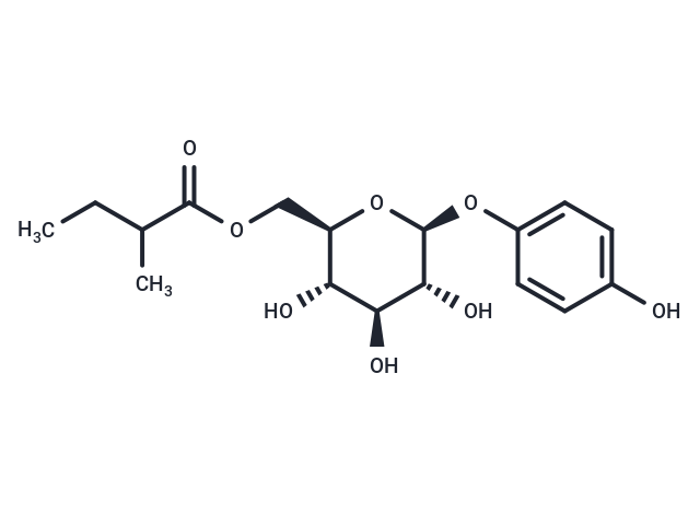 [(2R,3S,4S,5R,6S)-3,4,5-trihydroxy-6-(4-hydroxyphenoxy)oxan-2-yl]methyl 2-methylbutanoate