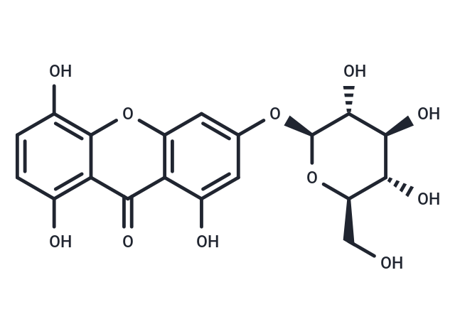 1,5,8-trihydroxy-3-{[3,4,5-trihydroxy-6-(hydroxymethyl)oxan-2-yl]oxy}-9H-xanthen-9-one