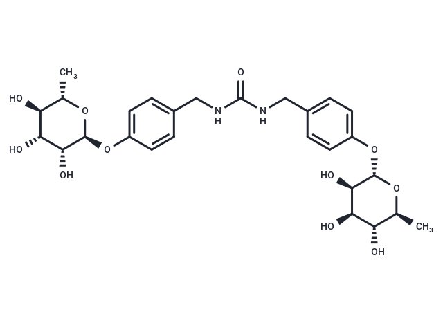 1,3-bis[(4-{[(2S,3R,4R,5R,6S)-3,4,5-trihydroxy-6-methyloxan-2-yl]oxy}phenyl)methyl]urea