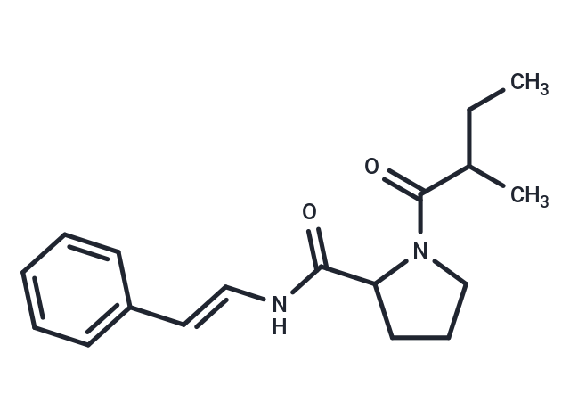 1-(2-methylbutanoyl)-N-[(1E)-2-phenylethenyl]pyrrolidine-2-carboxamide