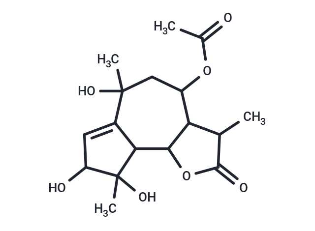 6,8,9-trihydroxy-trimethyl-2-oxo-2H,3H,3aH,4H,5H,6H,8H,9H,9aH,9bH-azuleno[4,5-b]furan-4-yl acetate