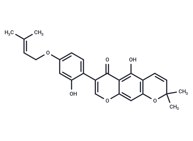 5-hydroxy-3-{2-hydroxy-4-[(3-methylbut-en-yl)oxy]phenyl}-dimethyl-4H,8H-pyrano[3,2-g]chromen-4-one