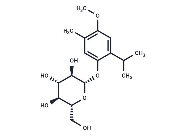 (2R,3S,4S,5R,6S)-2-(hydroxymethyl)-6-[4-methoxy-5-methyl-2-(propan-2-yl)phenoxy]oxane-3,4,5-triol