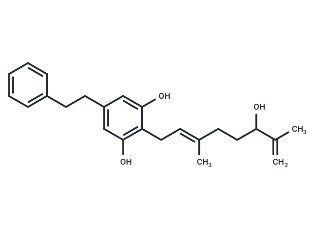 2-[(2E)-6-hydroxy-3,7-dimethylocta-2,7-dien-1-yl]-5-(2-phenylethyl)benzene-1,3-diol