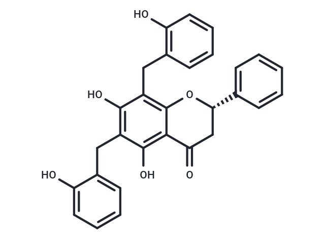 (2S)-5,7-dihydroxy-6,8-bis[(2-hydroxyphenyl)methyl]-2-phenyl-3,4-dihydro-2H-1-benzopyran-4-one