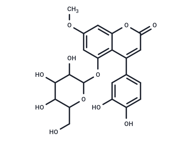4-(dihydroxyphenyl)-7-methoxy-5-{[3,4,5-trihydroxy-6-(hydroxymethyl)oxan-2-yl]oxy}-2H-chromen-2-one