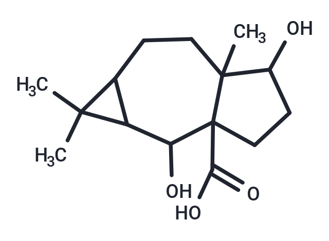 2,5-dihydroxy-1,1,5a-trimethyl-decahydro-1H-cyclopropa[f]azulene-2a-carboxylic acid