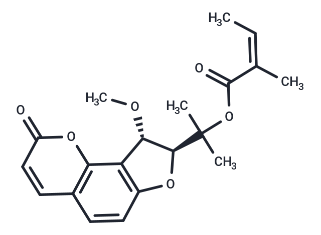2-[(8S,9S)-9-methoxy-2-oxo-2H,8H,9H-furo[2,3-h]chromen-8-yl]propan-2-yl (2Z)-2-methylbut-2-enoate