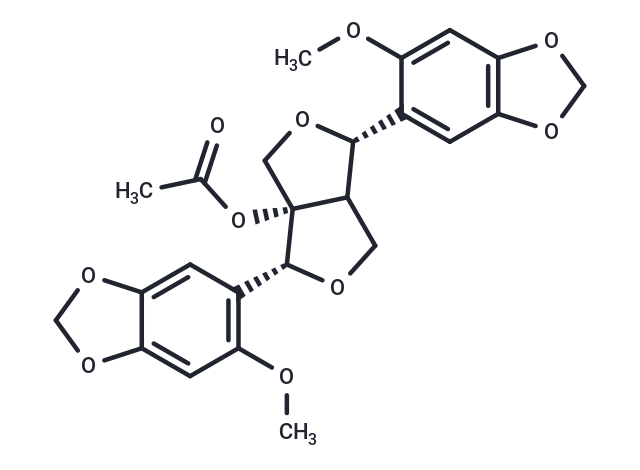 (1S,3aS,4R)-1,4-bis(6-methoxy-2H-1,3-benzodioxol-5-yl)-hexahydrofuro[3,4-c]furan-3a-yl acetate