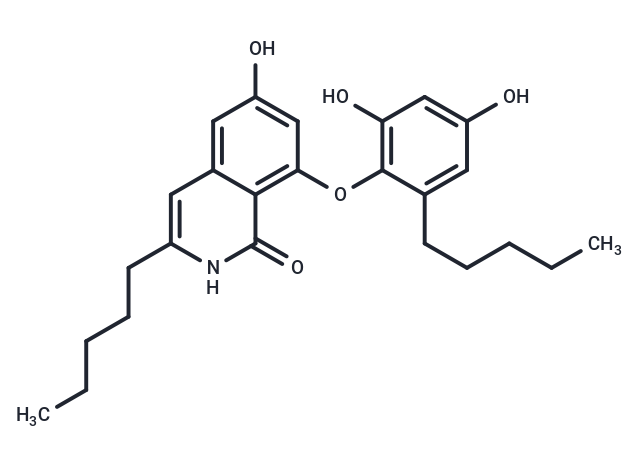 8-(2,4-dihydroxy-6-pentylphenoxy)-6-hydroxy-3-pentyl-1,2-dihydroisoquinolin-1-one