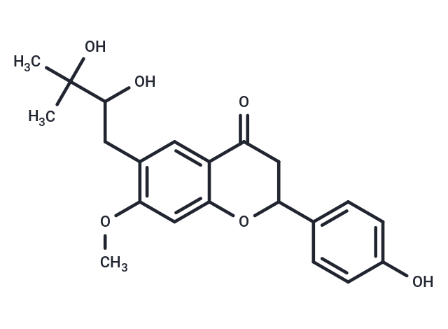 6-(2,3-dihydroxy-3-methylbutyl)-2-(4-hydroxyphenyl)-7-methoxy-3,4-dihydro-2H-1-benzopyran-4-one