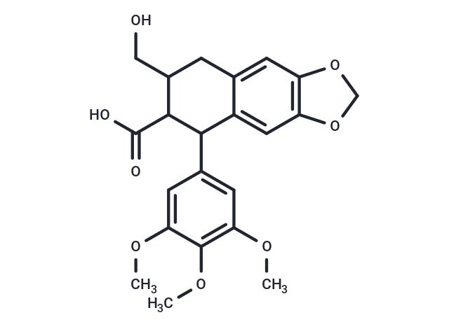 7-(hydroxymethyl)-5-(trimethoxyphenyl)-2H,5H,6H,7H,8H-naphtho[2,3-d][1,3]dioxole-6-carboxylic acid