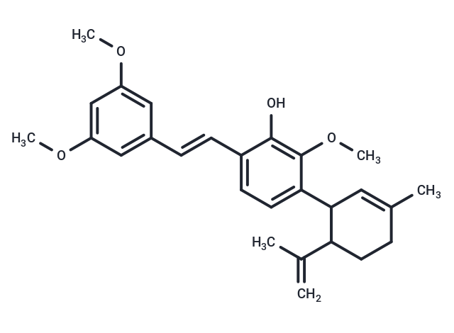 6-[2-(3,5-dimethoxyphenyl)ethenyl]-2-methoxy-3-[3-methyl-6-(prop-1-en-2-yl)cyclohex-2-en-yl]phenol