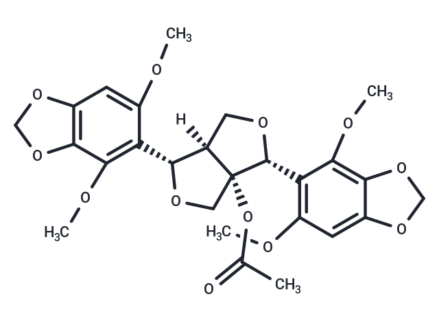 1,4-bis(4,6-dimethoxy-2H-1,3-benzodioxol-5-yl)-hexahydrofuro[3,4-c]furan-3a-yl acetate