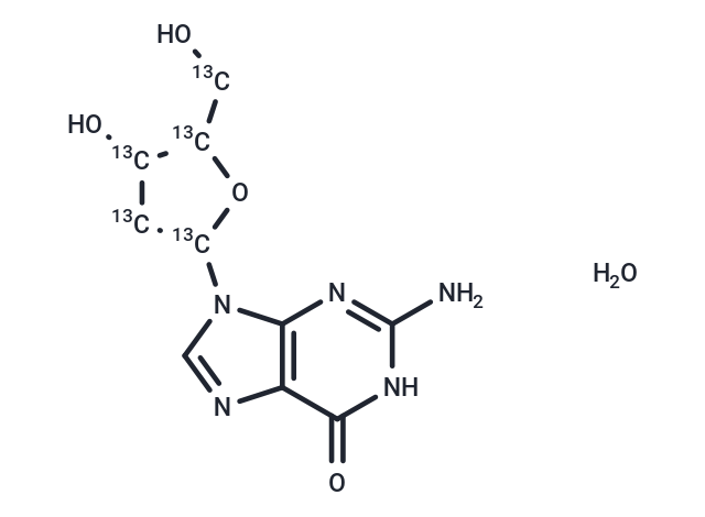 2'-Deoxyguanosine-[1',2',3',4',5'-13C5] Monohydrate (Standard)