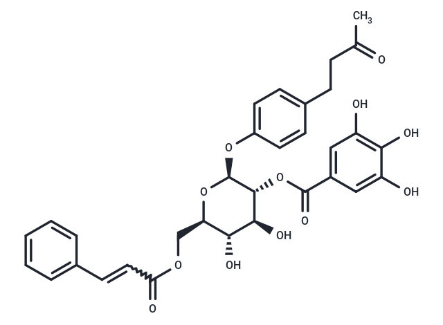 4-(3-Oxobutyl)phenyl 6-O-[(2E)-3-phenyl-2-propenoyl]-2-O-(3,4,5-trihydroxybenzoyl)-β-D-glucopyranoside