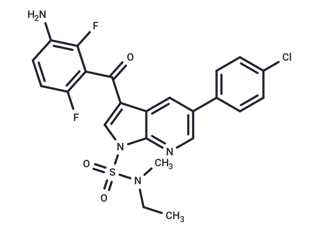 3-[(3-Amino-2,6-difluorophenyl)carbonyl]-5-(4-chlorophenyl)-N-ethyl-N-methylpyrrolo[2,3-b]pyridine-1-sulfonamide