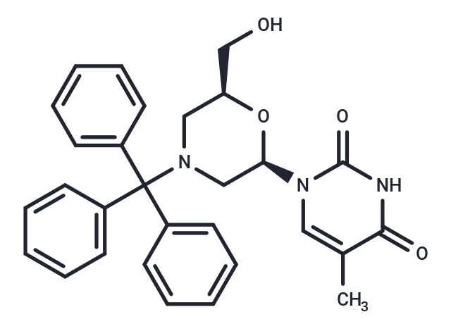 7'-OH-N-trityl morpholino thymine