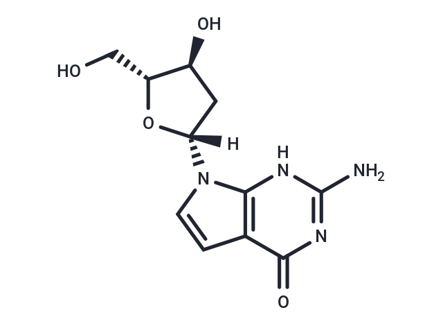 7-Deaza-2'-deoxyguanosine;  2-Amino-7-(2-deoxy-b-D-ribofuranosyl)-7H-pyrrolo[2,3-d]pyrimidin-4(3H)-one