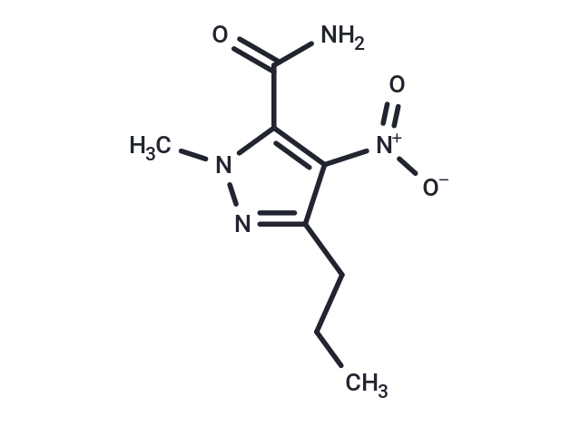 1-Methyl-4-nitro-3-propyl-(1H)-pyrazole-5-carboxamide