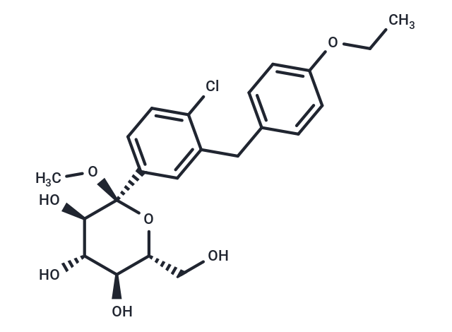 (2S,3R,4S,5S,6R)-2-(4-Chloro-3-(4-ethoxybenzyl)phenyl)-6-(hydroxymethyl)-2-methoxytetrahydro-2H-pyran-3,4,5-triol