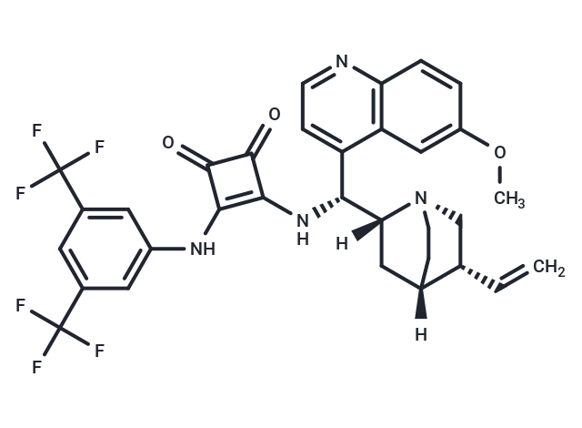 3-((3,5-Bis(trifluoromethyl)phenyl)amino)-4-(((1R)-(6-methoxyquinolin-4-yl)(5-vinylquinuclidin-2-yl)methyl)amino)cyclobut-3-ene-1,2-dione