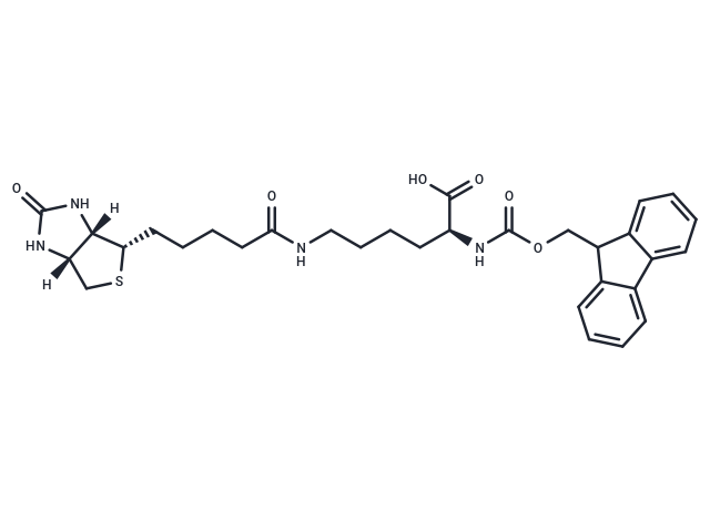 (S)-2-((((9H-fluoren-9-yl)methoxy)carbonyl)amino)-6-(5-((3aS,4S,6aR)-2-oxohexahydro-1H-thieno[3,4-d]imidazol-4-yl)pentanamido)hexanoic acid